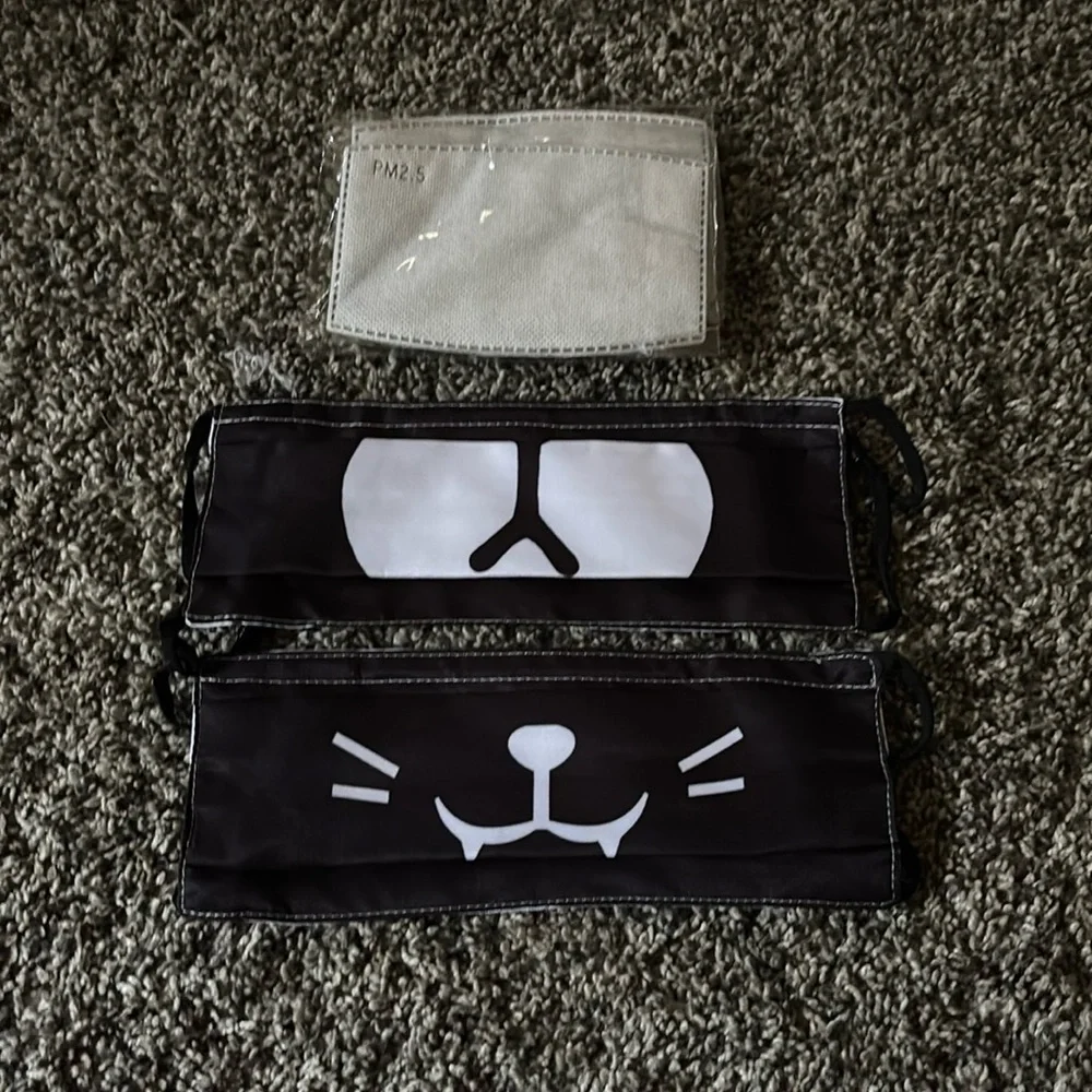 Black Cat Face Masks